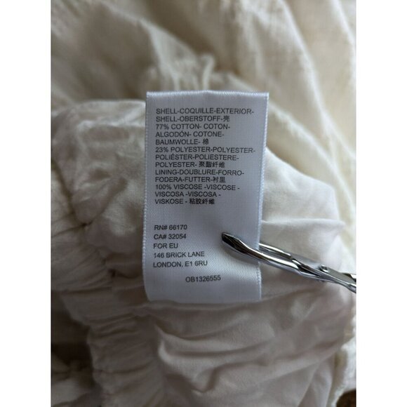 Urban Outfitters Gauzy Square Neck Romper Large Ivory Boho Cottage Sleeveless - Picture 5 of 9